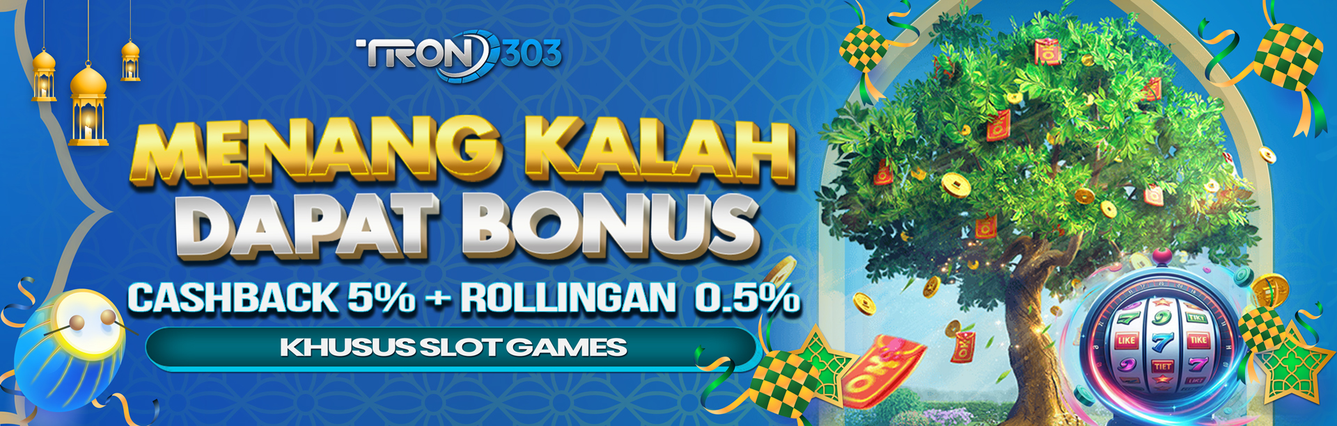 BONUS CASHBACK 5% + ROLLINGAN 0,5% SLOTS GAME