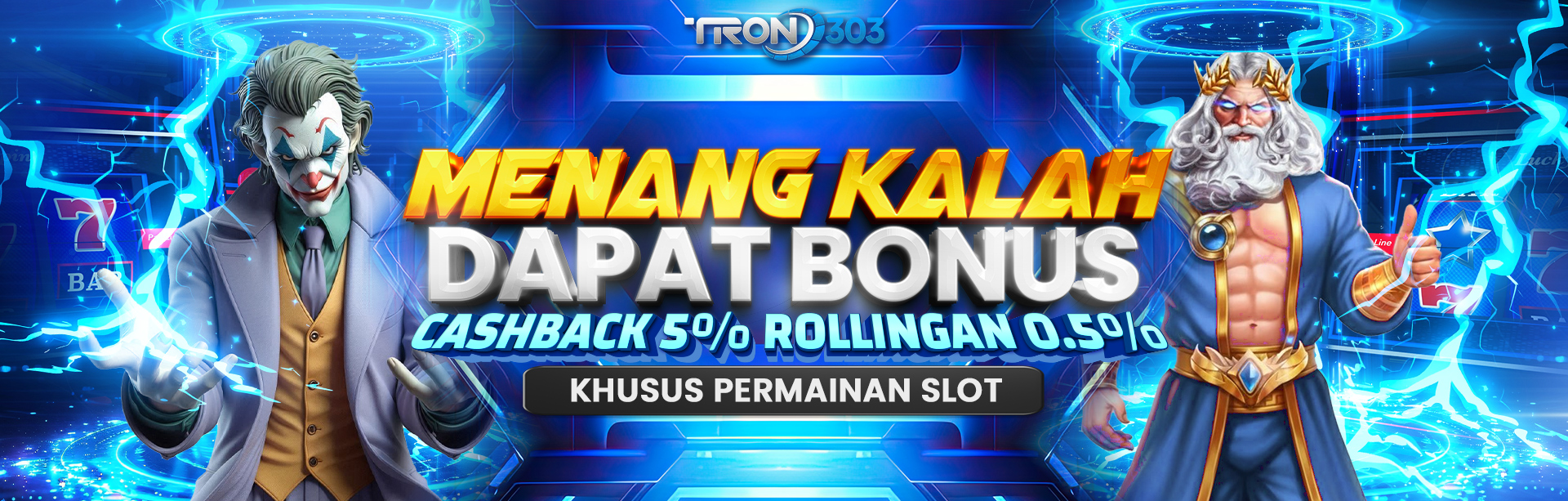 BONUS CASHBACK 5% + ROLLINGAN 0,5% SLOTS GAME