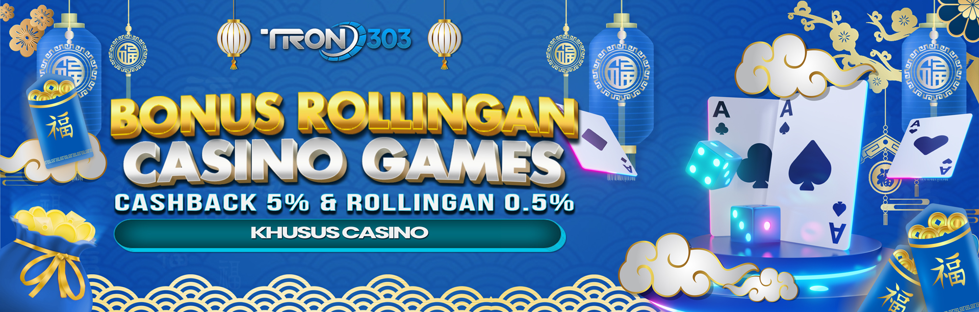 BONUS ROLLINGAN 0.8% CASINO GAMES