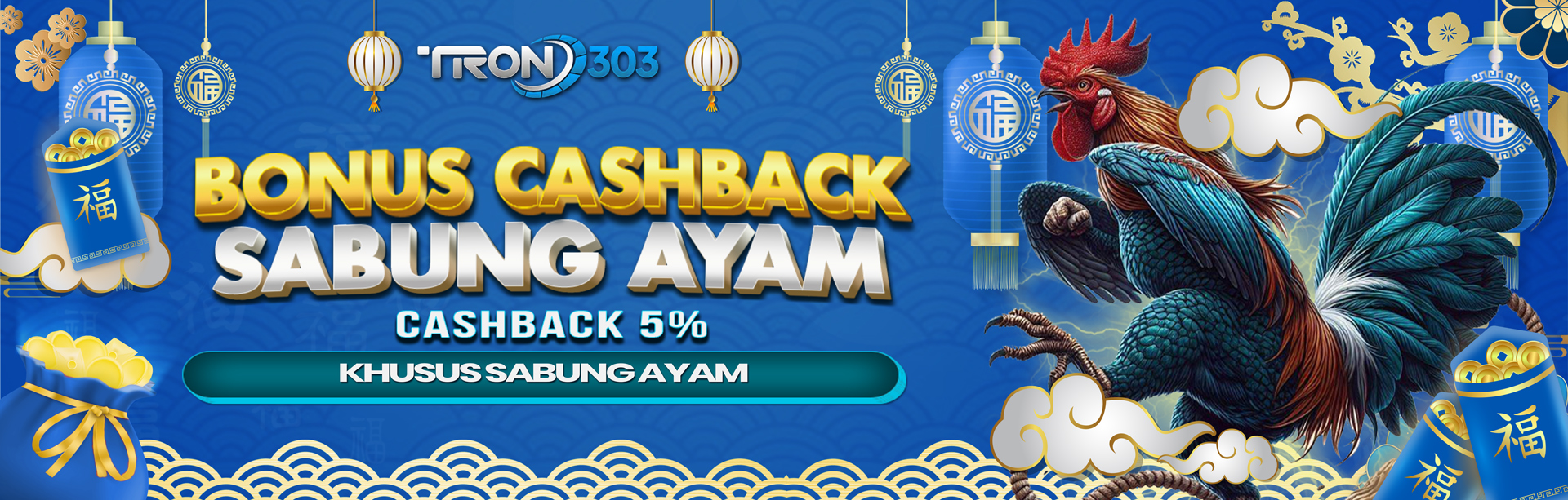 BONUS CASHBACK 5% SABUNG AYAM