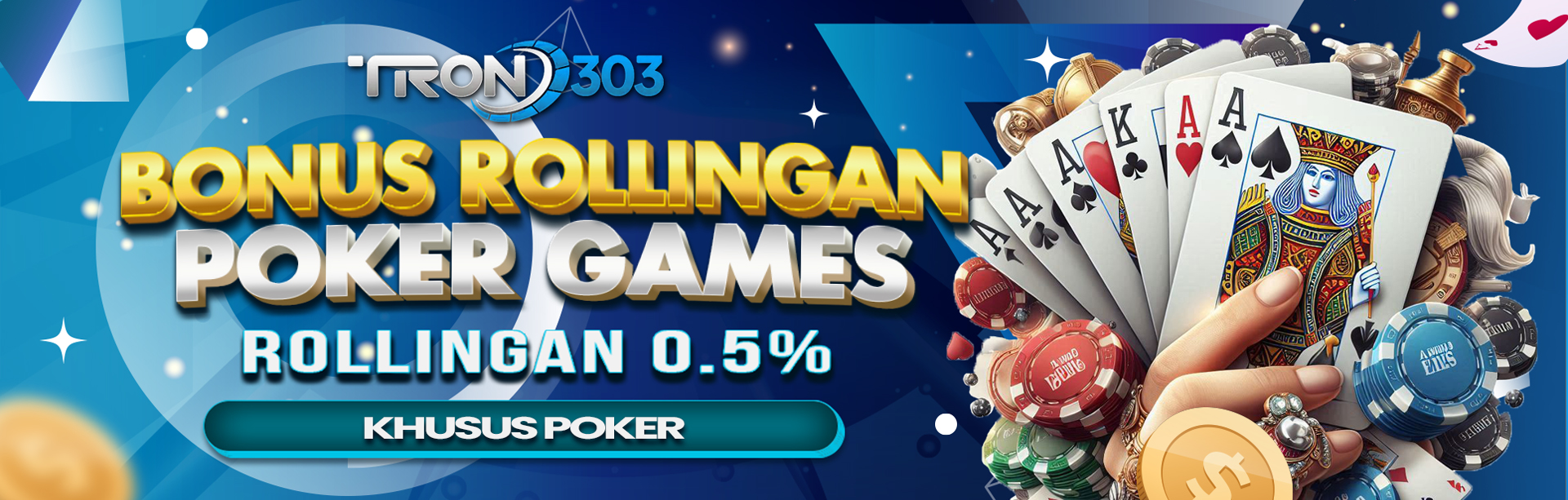 BONUS ROLLINGAN 0,5% POKER GAMES