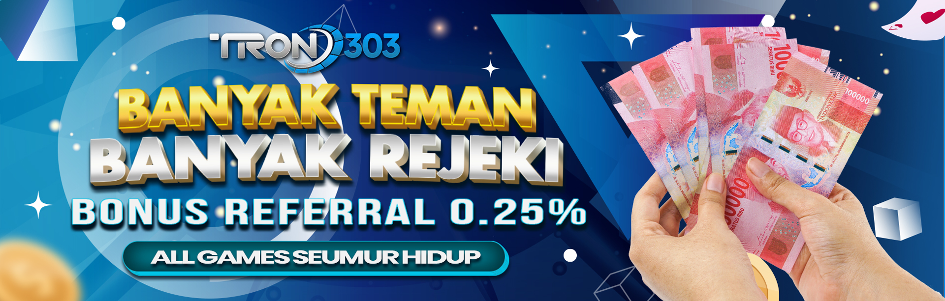 BONUS REFERRAL 0,25% ALL GAMES
