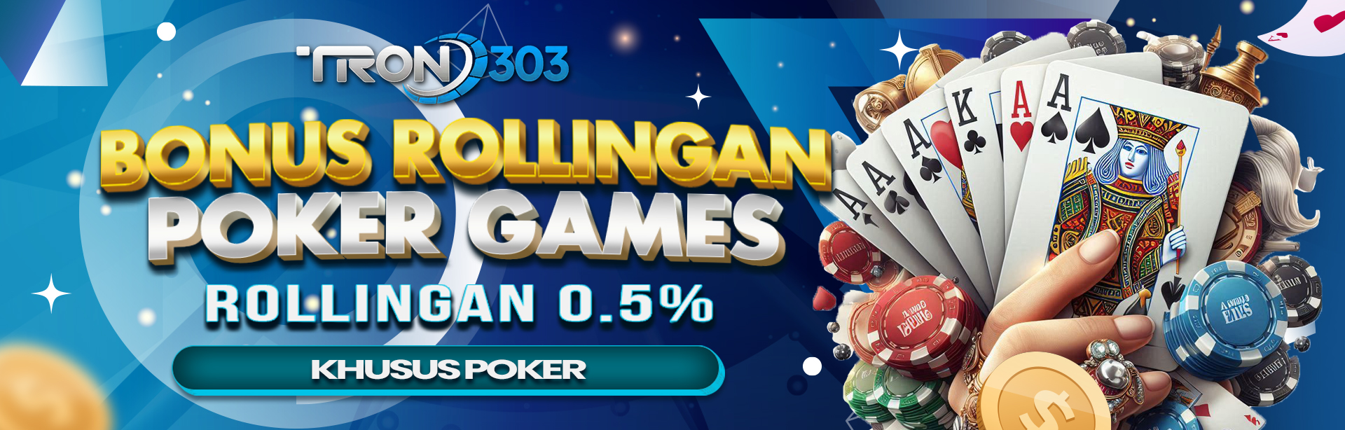 BONUS ROLLINGAN 0,5% POKER GAMES
